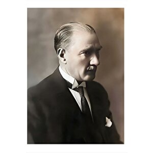 Mustafa Kemal Atatürk Desenli Ahşap Tablo 25cmx 35cm 25x35 cm