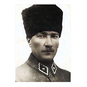 Mustafa Kemal Atatürk Tasarım Ahşap Tablo 25cmx 35cm 25x35 cm