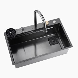 Teknolojik Akıllı Eviye Seti Kombine Basic Nano Siyah KRM1010-BL