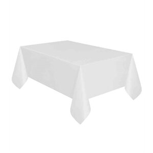 Beyaz Plastik Masa Örtüsü Doğum Günü Masa Örtüsü 