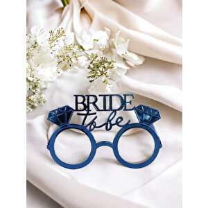 Bride To Be Bekarlığa Veda Partisi Gözlüğü Tek Taşlı Bride Gözlük Mavi