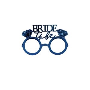 Bride To Be Bekarlığa Veda Partisi Gözlüğü Tek Taşlı Bride Gözlük Mavi