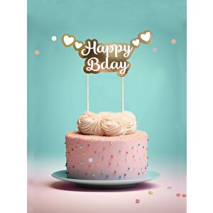 Doğum Günü Pasta Süsü Happy Birthday Yazılı Pasta Kürdanı