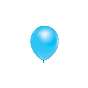 Açık Mavi Metalik Balon 100'lü 12"