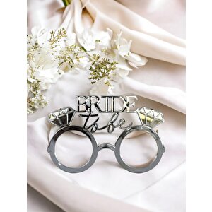 Bride To Be Bekarlığa Veda Partisi Gözlüğü Tek Taşlı Bride Gözlük Gümüş
