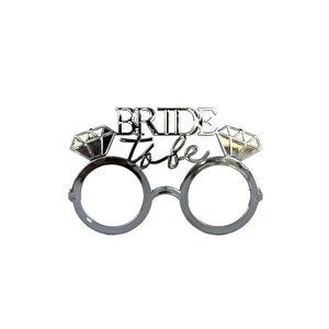 Bride To Be Bekarlığa Veda Partisi Gözlüğü Tek Taşlı Bride Gözlük Gümüş