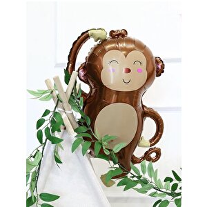 Maymun Figürlü Folyo Balon Doğum Günü Parti Balonu 90 Cm