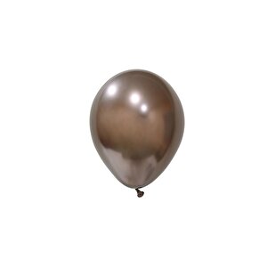 Krom Balon Parlak Parti Balonu Truffle Renk 12 Inc 5'li