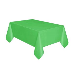 Yeşil Plastik Masa Örtüsü Doğum Günü Masa Örtüsü 