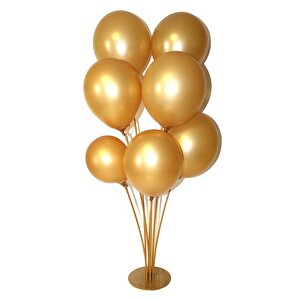 Ayaklı Balon Standı 7'li 75 Cm Altın