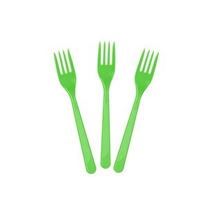 Plastik Çatal Yeşil  25'li