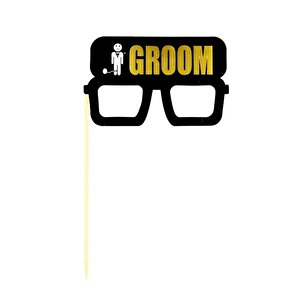 Groom Yazılı Gözlük Damat Bekarlığa Veda Parti gözlüğü 5'li