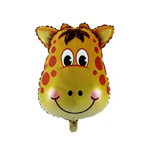 Safari Konseptli Zürafa Folyo Balon Doğum Günü Balonu Parti Balonu 22" - 55 Cm
