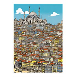 Seksenler'de İstanbul Tasarım Mdf Tablo 35cm X50cm 35x50 cm