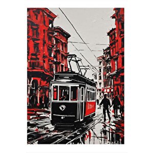 İstanbul Taksim Hediyelik Ahşap Tablo 35cm X50cm 35x50 cm