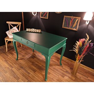 Wooding 120 Cm Çekmeceli Masif Lake Yeşil Çalışma Masası