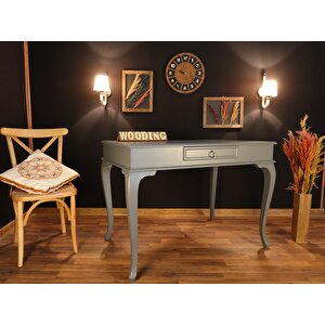 Wooding 120 Cm Çekmeceli Masif Lake Gri Çalışma Masası