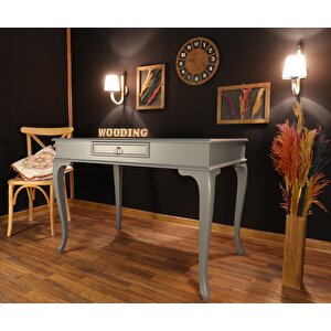 Wooding 120 Cm Çekmeceli Masif Lake Gri Çalışma Masası