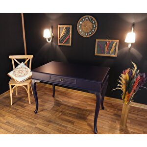 Wooding 120 Cm Çekmeceli Masif Lake Lacivert Çalışma Masası