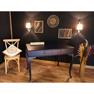 Wooding 120 Cm Çekmeceli Masif Lake Lacivert Çalışma Masası