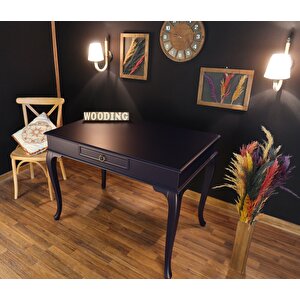 Wooding 120 Cm Çekmeceli Masif Lake Lacivert Çalışma Masası