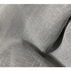 Gri Keten Rustik Tül Perde /kuşgözü Grommet Rustik Perde 400x270 cm