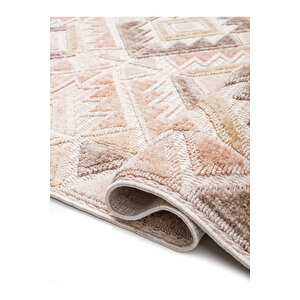 Rio Koleksiyonu Hasır Görünümlü Süpersoft İskandinav Desenli Modern Bukleli Loop Makine Halısı 160x230 cm