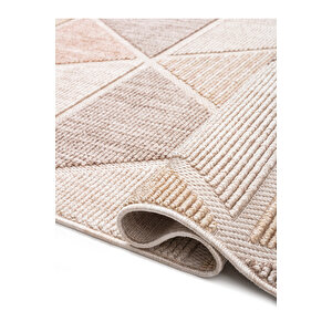 Rio Koleksiyonu Hasır Görünümlü Süpersoft İskandinav Desenli Modern Bukleli Loop Makine Halısı 160x230 cm
