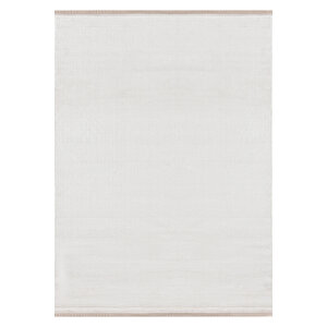 Tiviti Koleksiyonu Polyester Krem Beyaz Gri Bej Makine Halısı 160x230 cm