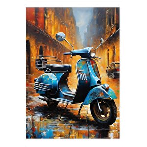 Scooter Motor Mdf Poster 25cmx 35cm 25x35 cm