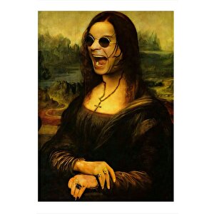 Ozzy Osbourne Mona Lisa Model Ahşap Tablo 35cm X50cm 35x50 cm