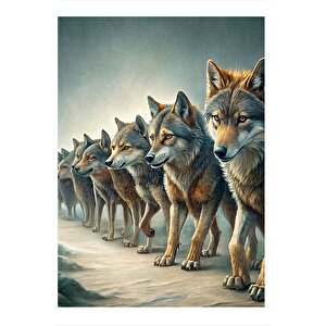 Kurt Sürüsü Modern Mdf Tablo 25cmx 35cm 25x35 cm