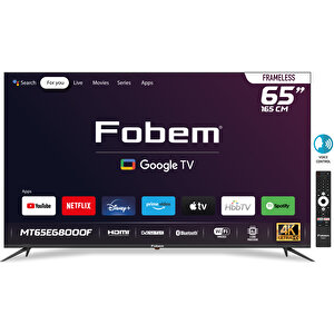 Fobem Mt65eg8000f 65” 165 Ekran Uydu Alıcılı 4k Ultra Hd Google Smart Led Tv