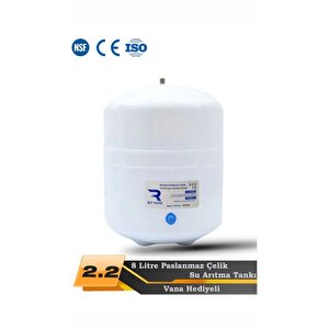 Su Arıtma Cihazı Metal Genleşme Standart Nsf Belgeli 8 Lt Su Arıtma Deposu Tank Vanası Hediyeli