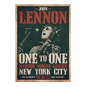 John Lennon One To One Afiş Modern Ahşap Tablo 25cmx 35cm 25x35 cm