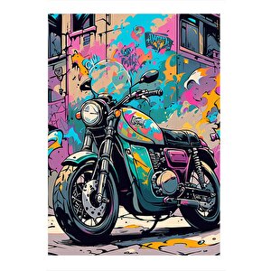 Chopper Motosiklet Modern Ahşap Tablo 25cmx 35cm 25x35 cm