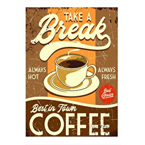 Kahve Coffe Temalı Modern Mdf Tablo 35cm X50cm 35x50 cm