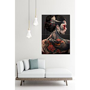 Yakuza Japon Kadın Mdf Tablo 70cmx 100cm 70x100 cm