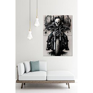 Siyah Beyaz Ghost Rider Hediyelik Mdf Tablo 70cmx 100cm
