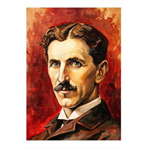 Nikola Tesla Art Mdf Poster 25cmx 35cm 25x35 cm