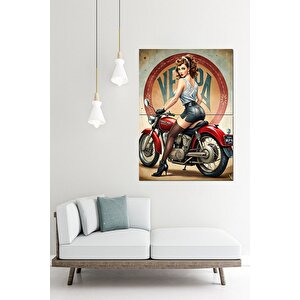 Harley Ve Kadın Dekoratif Mdf Tablo 70cmx 100cm 70x100 cm