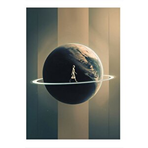 Venüs'ün Halkası Ve Kadın Mdf Poster 25cmx 35cm 25x35 cm