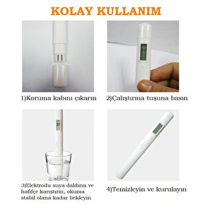 Tds M6 Metre Lcd Ekranlı Kalem Tip Taşınabilir Su Akvaryum Ph Kalite Analiz Cihazı