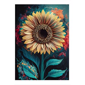 Ayçiçeği Dekoratif Ahşap Tablo 25cmx 35cm