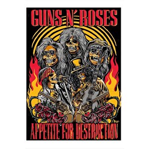 Guns N Roses Poster Dekoratif Ahşap Tablo 50cmx 70cm 50x70 cm