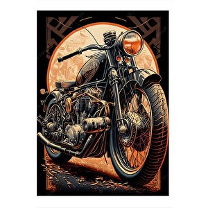 Retro Motosiklet Art Mdf Tablo 25cmx 35cm 25x35 cm