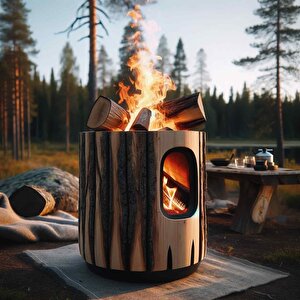Nordic Delme Çapı 24 Mm Bushcraft İsveç El Burgusu Boyunduruk İsveç Ocağı Outdoor Kamp Ekipmanı