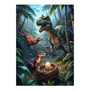 Dinozorlar Ve Yumurta Model Mdf Tablo 35cm X50cm 35x50 cm
