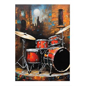 Bateri Seti Art Mdf Poster 25cmx 35cm 25x35 cm