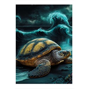 Kumsaldaki Caretta Caretta Hediyelik Mdf Tablo 35cm X50cm 35x50 cm